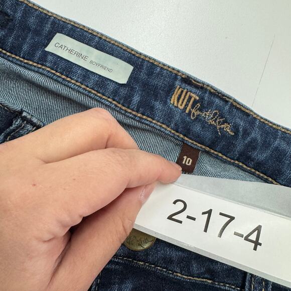 Kut From The Kloth Jeans Womens 10 Blue Catherine Boyfriend Dark Wash - Picture 3 of 7